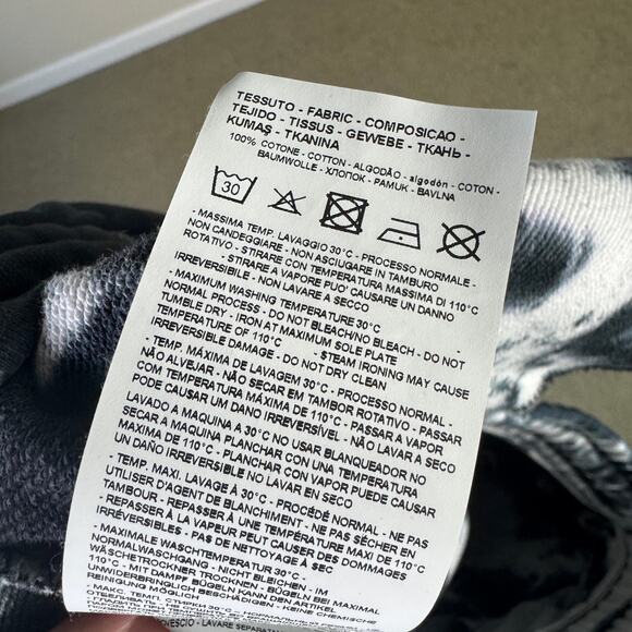 Armani Exchange Tie Dye Jersey Black 7" Shorts US Men's XS - Picture 6 of 7